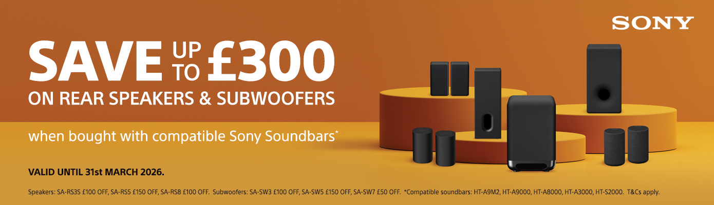 Sony Cashback on subwoofer and rear speakers oct2025