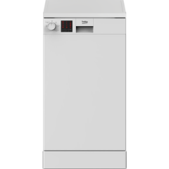 Beko DVS05C20W 45cm Freestanding Dishwasher, 10 Place Settings, White