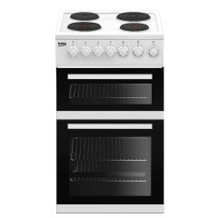 Beko EDP503W 50cm Electric Cooker with Double Oven, White