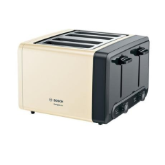 Bosch TAT4P447GB DesignLine 4 Slice Toaster, Cream