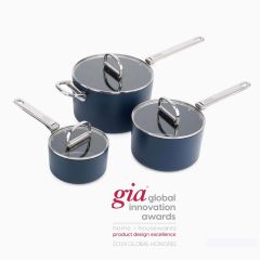 Joseph Joseph 45049 Space™ Non-Stick 3 Piece Saucepan Set, Blue