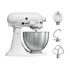 KitchenAid 5K45SSBWH 4.3L Classic Stand Mixer, White