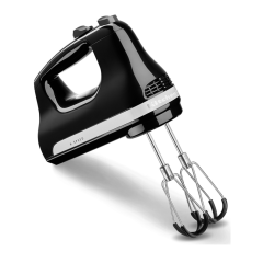 KitchenAid 5KHM6118BOB Hand Mixer 6 Speed With Flex Edge Beaters, Onyx Black