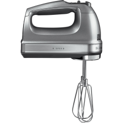 KitchenAid 5KHM9212BCU 9 Speed Hand Mixer, Contour Silver