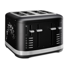 KitchenAid 5KMT4109BBM Manual Control 4 Slot Toaster, Matt Black