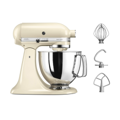 KitchenAid 5KSM125BAC 4.8 Litre ARTISAN Stand Mixer, Almond Cream