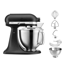 KitchenAid 5KSM185PSBBK 185 ARTISAN 4.8L Tilt-head Stand Mixer, Cast Iron Black