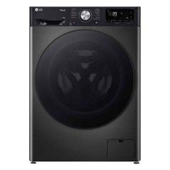LG F4Y711BBTN1 A Rated 11kg 1400 RPM Washing Machine, Black Metallic