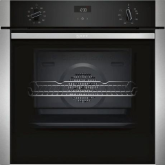 NEFF B3ACE4HN0B A Rated 60cm Slide Hide Built-In Single Oven, Stainless