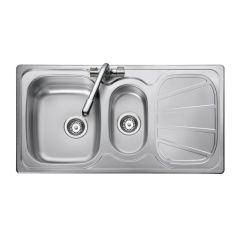 Rangemaster BL9502/ Baltimore Stainless Steel Inset Sink 1.5 Bowl Polished