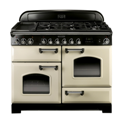 Rangemaster CDL110DFFCR/C CLASSIC DELUXE 110cm Dual Fuel Range Cooker, Cream/C