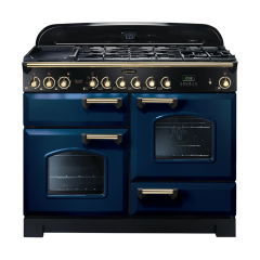 Rangemaster CDL110DFFRB/B (112920) 110cm CLASSIC DL DF Fuel Range Cooker, Regal B/Brass