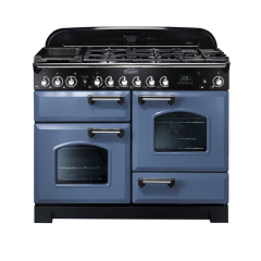 Rangemaster CDL110DFFSB/C CLASSIC DELUXE 110cm Dual Fuel Cooker, Stone Blue