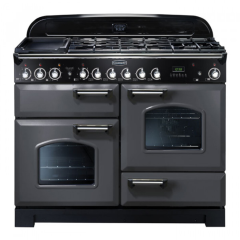 Rangemaster CDL110DFFSL/C (124280) CLASSIC DELUXE 110cm Dual Fuel Range Cooker, Slate/C