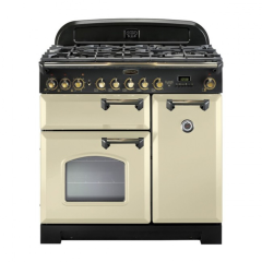 Rangemaster CDL90DFFCR/B CLASSIC DELUXE 90cm Dual Fuel Cooker