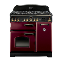 Rangemaster CDL90DFFCY/B CLASSIC DELUXE 90cm Dual Fuel Cooker