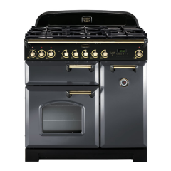 Rangemaster CDL90DFFSL/B (124150) CLASSIC DELUXE 90cm Dual Fuel Cooker