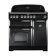 Rangemaster CDL90ECCB/C CLASSIC DELUXE 90cm Ceramic Cooker, Charcoal Black