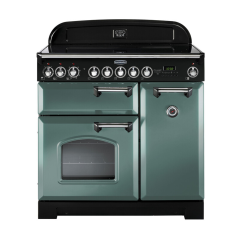 Rangemaster CDL90ECMG/C CLASSIC DELUXE 90cm Ceramic Cooker in Mineral Green