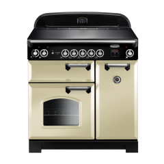 Rangemaster CLA90EICR/C (116950) CLASSIC 90cm Induction Range Cooker, Cream  - Chrome Trim