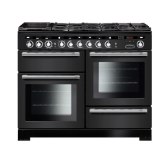 Rangemaster EDL110DFFCB/C Encore Deluxe 110cm Dual Fuel Cooker, Charcoal Black