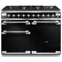 Rangemaster ELS110DFFGB Elise 110cm Dual Fuel Range Cooker, Black/Chrome