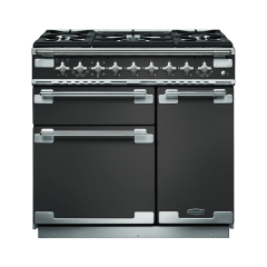 Rangemaster ELS90DFFSL Elise 90 Dual Fuel Range Cooker, Slate