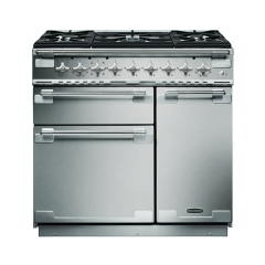 Rangemaster ELS90DFFSS Elise 90 Dual Fuel Range Cooker, Stainless Steel