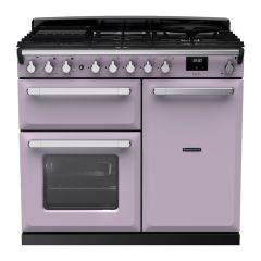 Rangemaster ESDL100DFPHTH/CM1 Estel Deluxe 100cm Dual Fuel Range Cooker, Heather/Chrome