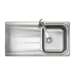 Rangemaster GL9501/ Glendale Stainless Steel Inset Sink 1 Bowl Polished