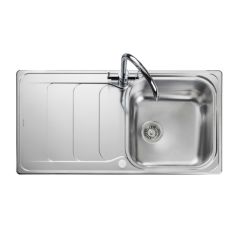 Rangemaster HS9851/ Houston Stainless Steel Inset Sink 1 Bowl Polished
