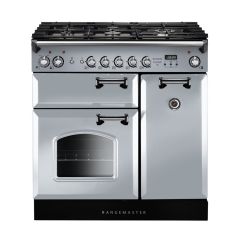 Rangemaster INC90DFFRP/ (122710) Infusion Classic 90cm Dual Fuel Range Cooker, Royal Pearl 