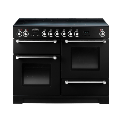 Rangemaster 78860 (KCH110ECBL/C) CLASSIC 110cm Dual Fuel Range Cooker, Black/Chrome