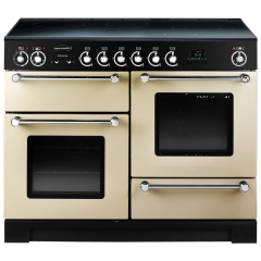 Rangemaster KCH110ECCR/C KITCHENER 110cm Ceramic Range Cooker, Cream/Chrome