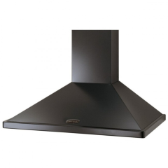Rangemaster LEIHDC70BC 70cm Chimney Hood Without Rail, Black, Chrome Badge