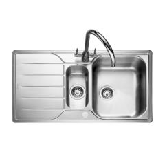 Rangemaster MG9502/ Michigan Stainless Steel Inset Sink 1.5 Bowls Polished