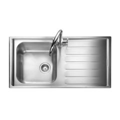 Rangemaster MN10101R/ Manhattan Stainless Steel Inset Sink 1 Bowl Polished