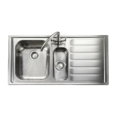 Rangemaster MN10102R/ Manhattan Stainless Steel Inset Sink 1.5 Bowl Polished