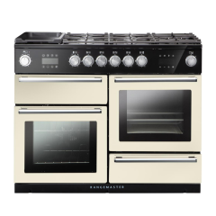 Rangemaster NEX110SODFFIVC (119800) Nexus Steam 110cm Dual Fuel Range Cooker Ivory/Chrome