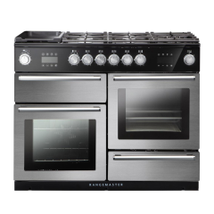 Rangemaster NEX110SODFFSSC (119770) Nexus Steam 110cm Dual Fuel Range Cooker, SS/C