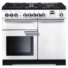 Rangemaster 98950 (PDL100DFFWH/C) PROFESSIONAL DELUXE 100cm Dual Fual Cooker, White