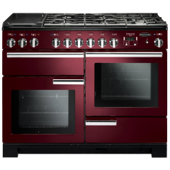 Rangemaster PDL110DFFCY/C PROFESSIONAL DELUXE 110cm Dual Fual Cooker, Cranberry