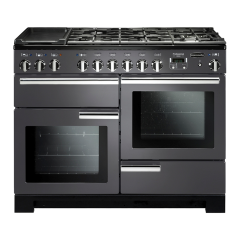 Rangemaster 10589 (PDL110DFFSL/C) PROFESSIONAL DELUXE 110cm Dual Fuel Cooker, Slate
