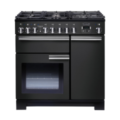 Rangemaster PDL90DFFCB/C PROFESSIONAL DELUXE 90cm Dual Fuel Cooker, Charcoal Bk