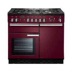 Rangemaster 97620 (PDL90DFFCY/C) PROFESSIONAL DELUXE 90cm Dual Fuel Range Cooker, Cranb