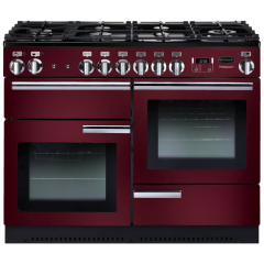 Rangemaster PROP110NGFCY/C PROFESSIONAL PLUS 110cm Gas Range Cooker, Cranberry