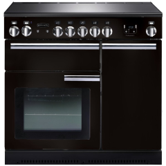 Rangemaster PROP90ECGB/C PROFESSIONAL PLUS 90cm Ceramic Range Cooker, Black