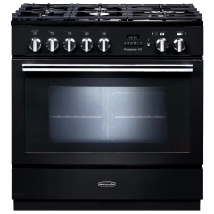 Rangemaster PROP90FXPDFFGB/C PROFESSIONAL PLUS FXP 90cm Dual Fuel Cooker, Black