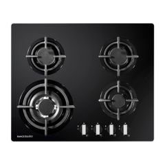 Rangemaster RMB60HPNGFGL/ 112230 60Cm 4 Burner Gas Hob Black Glass