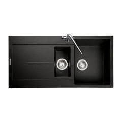 Rangemaster SCO1052AS/ Scoria 1000mm Igneous Granite Inset Sink Ash Black